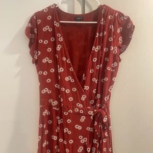 Floral wrap dress romper